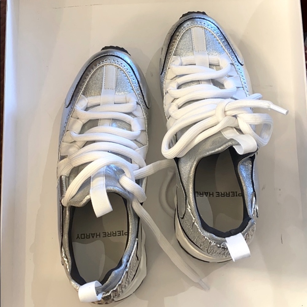 Pierre Hardy Silver Sneakers Size 6